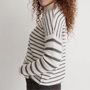 Stripe Mockneck Pullover